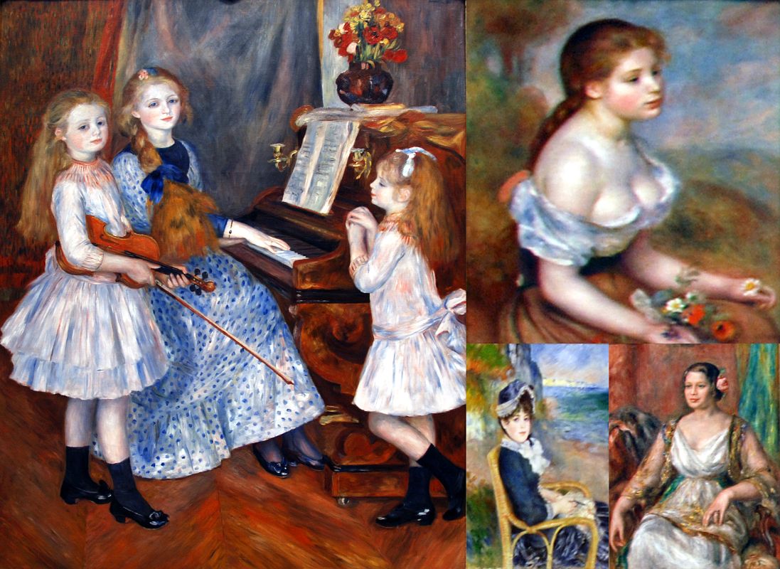 Top Met Paintings After 1860 22 Auguste Renoir The Daughters of Catulle Mendes, A Young Girl with Daisies, By the Seashore, Tilla Durieux